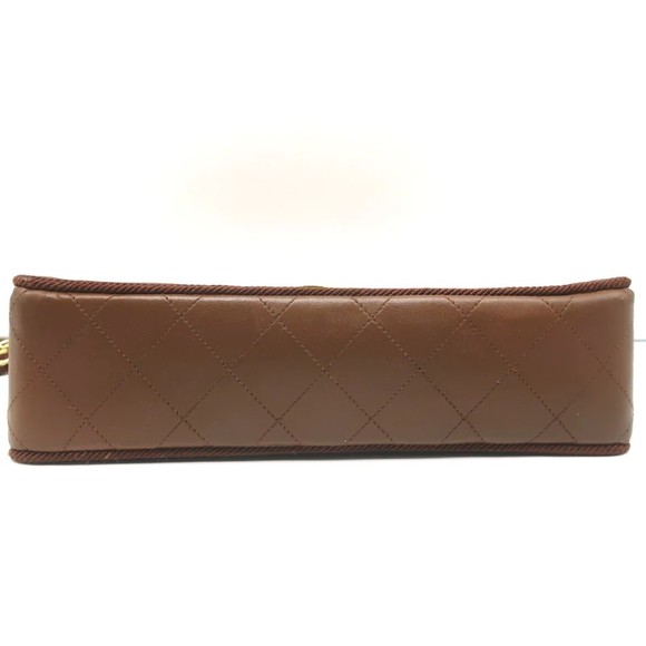 Vintage Chanel 2.55 CC Shoulder Bag Brown Rope-Trim Wavy Stitch Leather - Picture 7 of 12